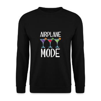 8 Airplane Mode copy - Unisex Pullover - Schwarz - Vorne - Alina (178cm) & Michal (187cm)