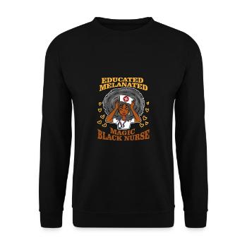 Educated Melanierte magical black - Unisex Sweatshirt - black - Front - Alina (178cm) & Michal (187cm)