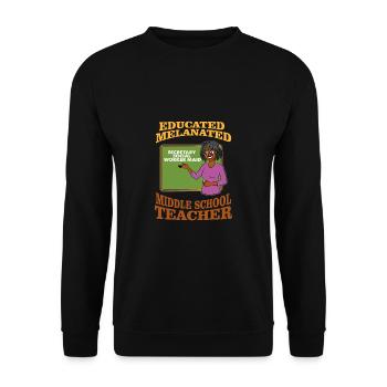 Trained teacher of the Melanierten Middle School - Unisex Sweatshirt - black - Front - Alina (178cm) & Michal (187cm)