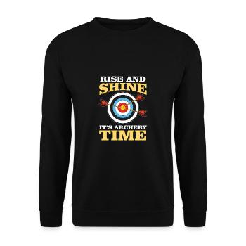 Archerie - Sweat-shirt Unisexe - noir - Devant - Alina (178cm) & Michal (187cm)