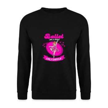 Ballet Girl Ballerina Danseuse - Sweat-shirt Unisexe - noir - Devant - Alina (178cm) & Michal (187cm)