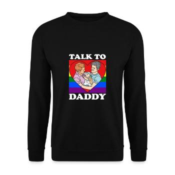 Parlez à papa Gay Baby Adoption Two - Sweat-shirt Unisexe - noir - Devant - Alina (178cm) & Michal (187cm)