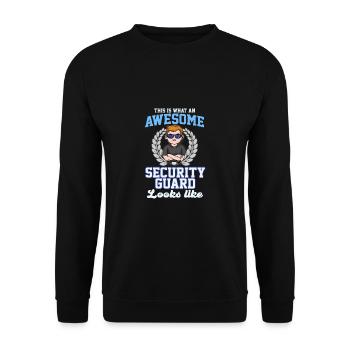 Fantastischer Wachmann - Unisex Pullover - Schwarz - Vorne - Alina (178cm) & Michal (187cm)