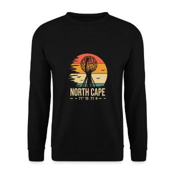 North cape north nordkap - Unisex Sweatshirt - black - Front - Alina (178cm) & Michal (187cm)