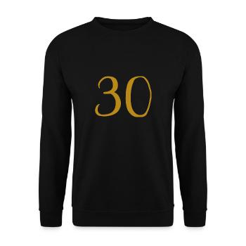 30 - Unisex Pullover - Schwarz - Vorne - Alina (178cm) & Michal (187cm)