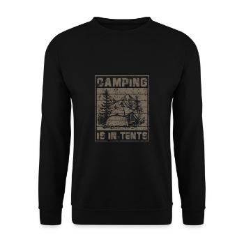 Camping Camper Outdoor Sommer Design - Unisex Pullover - Schwarz - Vorne - Alina (178cm) & Michal (187cm)