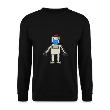 Bébé robot avec tétine - Sweat-shirt Unisexe - noir - Devant - Alina (178cm) & Michal (187cm)
