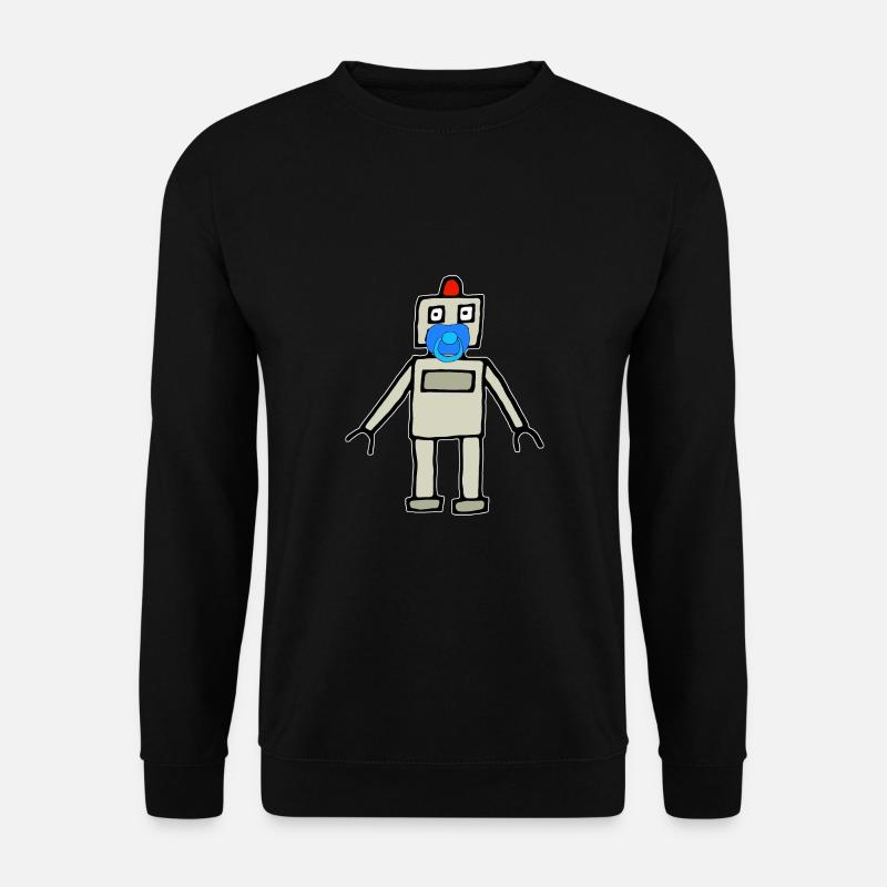 Baby robot with pacifier - Unisex Sweatshirt - black
