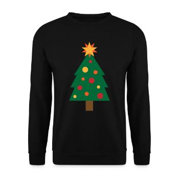 Christmas tree / Tannenbaum / Christmas Tree - Unisex Sweatshirt - black - Front - Alina (178cm) & Michal (187cm)