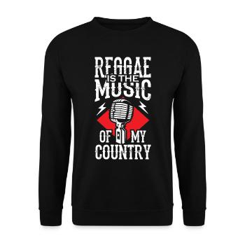 Reggae is the Music of my Country - Unisex Pullover - Schwarz - Vorne - Alina (178cm) & Michal (187cm)