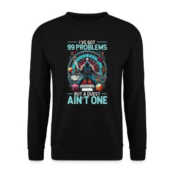 Rpg gamer gaming video game role-playing game - Unisex Sweatshirt - black - Front - Alina (178cm) & Michal (187cm)