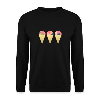 gaufres de glace - Sweat-shirt Unisexe - noir - Devant - Alina (178cm) & Michal (187cm)
