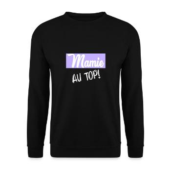 GRANNY. MOTHER'S DAY - Unisex Sweatshirt - black - Front - Alina (178cm) & Michal (187cm)