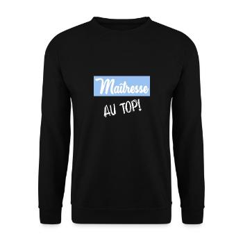 THANK YOU. MISTRESS - Unisex Sweatshirt - black - Front - Alina (178cm) & Michal (187cm)