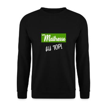 GELIEBTE. VIELEN DANK. DANKE, HERRIN - Unisex Pullover - Schwarz - Vorne - Alina (178cm) & Michal (187cm)