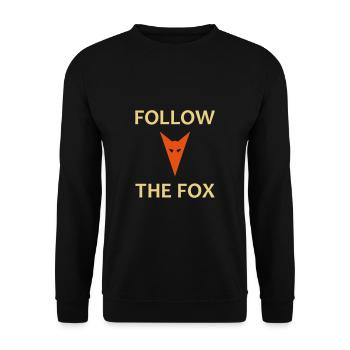 ★ Les couleurs de conception peuvent être modifiées ★ Suivez le renard (renard) - Sweat-shirt Unisexe - noir - Devant - Alina (178cm) & Michal (187cm)