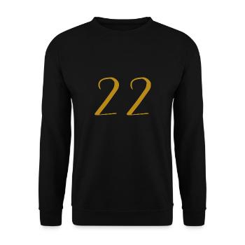 22 - Unisex Pullover - Schwarz - Vorne - Alina (178cm) & Michal (187cm)
