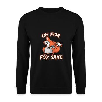 fox - Unisex Sweatshirt - black - Front - Alina (178cm) & Michal (187cm)