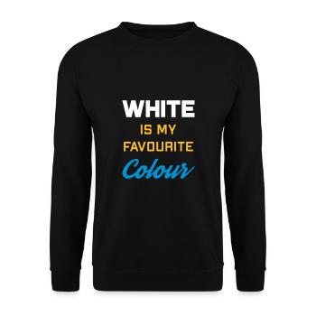 White is my favourite colour - Unisex Pullover - Schwarz - Vorne - Alina (178cm) & Michal (187cm)