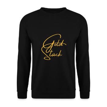 Gold Stück - Unisex Pullover - Schwarz - Vorne - Alina (178cm) & Michal (187cm)