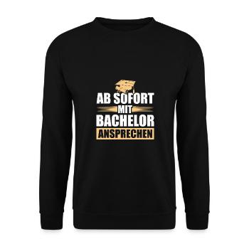 Studium Bestandene Bachelorprüfung Bachelor - Unisex Pullover - Schwarz - Vorne - Alina (178cm) & Michal (187cm)
