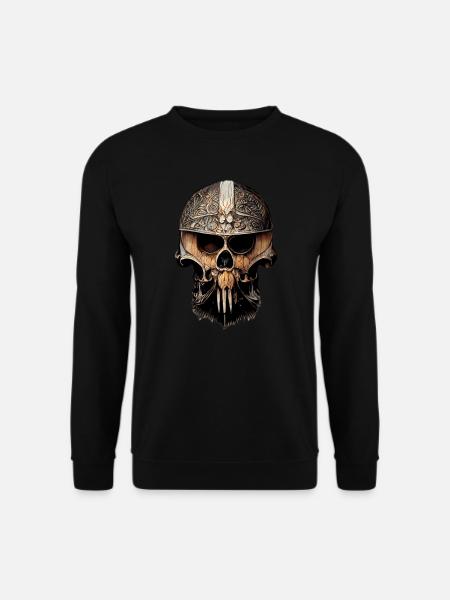 Viking Warrior Skull - Unisex Sweatshirt - black