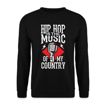 Hip Hop is the Music of my Country - Unisex Pullover - Schwarz - Vorne - Alina (178cm) & Michal (187cm)
