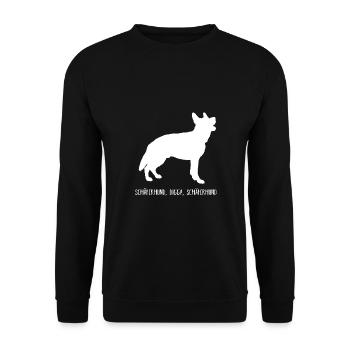 Hund Deutscher Schäferhund - Unisex Pullover - Schwarz - Vorne - Alina (178cm) & Michal (187cm)