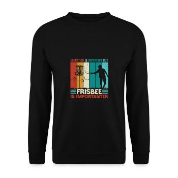 Disc Golf Player Frisbee Player - Sweat-shirt Unisexe - noir - Devant - Alina (178cm) & Michal (187cm)