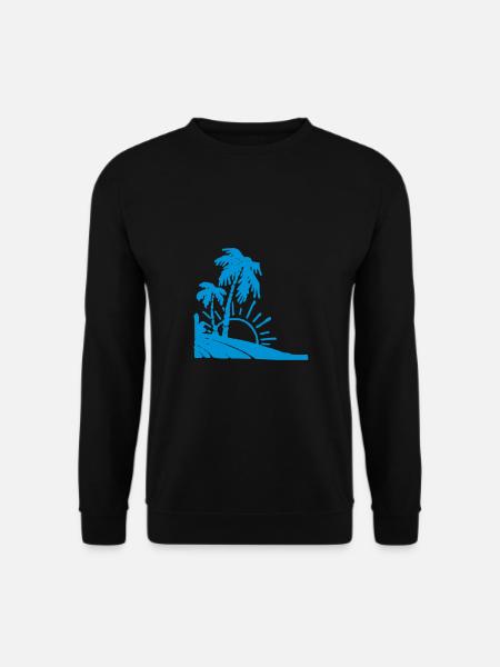 insel sonne strand palme - Unisex Pullover - Schwarz