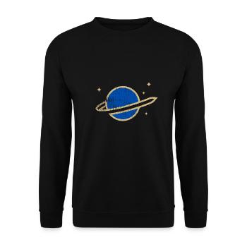 la NASA inspire la science-fiction rétro | Voyage dans l'espace - Sweat-shirt Unisexe - noir - Devant - Alina (178cm) & Michal (187cm)