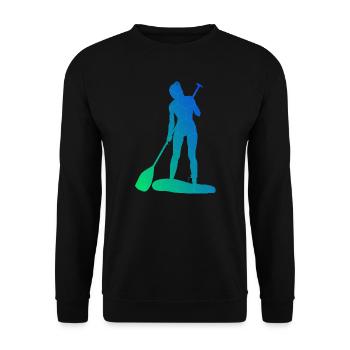 Stand up Paddle Board Sup Standup Paddleboard - Sweat-shirt Unisexe - noir - Devant - Alina (178cm) & Michal (187cm)