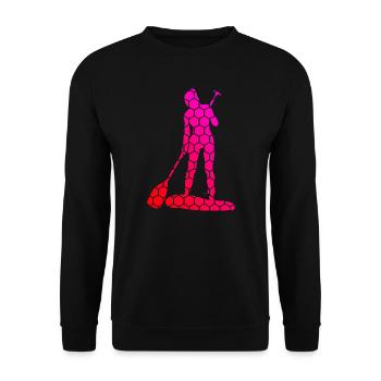 Sup Standup Paddling Stand up Paddling Board - Unisex Sweatshirt - black - Front - Alina (178cm) & Michal (187cm)