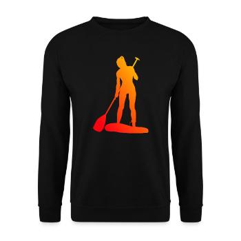 Stand up Paddling Board Men's Standup Paddling - Unisex Sweatshirt - black - Front - Alina (178cm) & Michal (187cm)