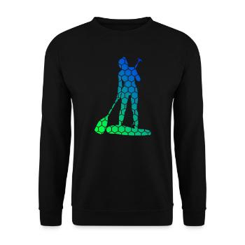 Standup Paddling Stand up Paddling Board Men - Unisex Sweatshirt - black - Front - Alina (178cm) & Michal (187cm)