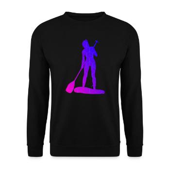 Standup Paddle Standup PaddleBoard Sup Standup P - Sweat-shirt Unisexe - noir - Devant - Alina (178cm) & Michal (187cm)