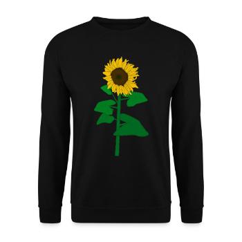 Sonnenblume in voller Pracht - Unisex Pullover - Schwarz - Vorne - Alina (178cm) & Michal (187cm)