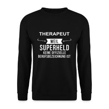 THERAPEUT - Unisex Pullover - Schwarz - Vorne - Alina (178cm) & Michal (187cm)