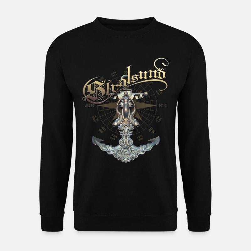 Stralsund Anker - Unisex Pullover - Schwarz