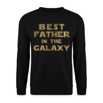 meilleur père dans la galaxie - Sweat-shirt Unisexe - noir - Devant - Alina (178cm) & Michal (187cm)