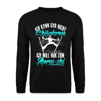 Skifahren-Apres Ski - Unisex Pullover - Schwarz - Vorne - Alina (178cm) & Michal (187cm)