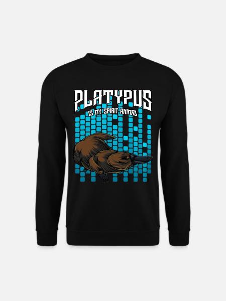 Platypus Is My Spirit Animal Schnabeltier Geschenk - Unisex Pullover - Schwarz