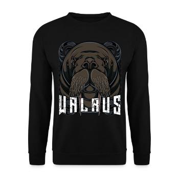 Walrus Antarctic wildlife predator wild gift - Unisex Sweatshirt - black - Front - Alina (178cm) & Michal (187cm)