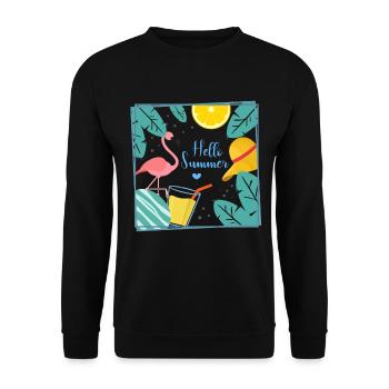 summer - Unisex Sweatshirt - black - Front - Alina (178cm) & Michal (187cm)