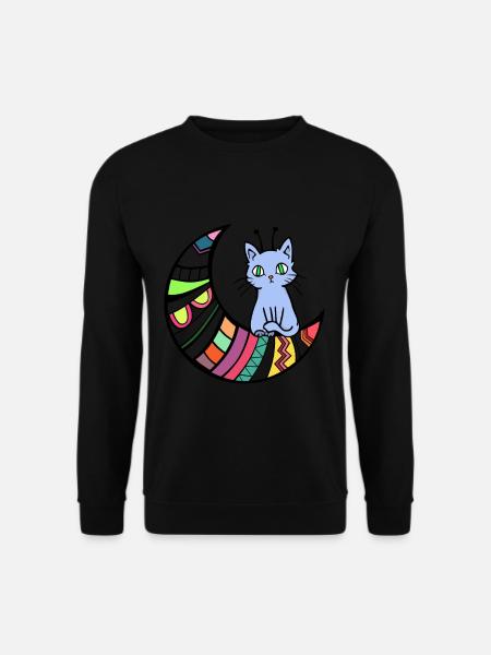 Außerirdische Katze Alien Ufo Haustier Geschenk - Unisex Pullover - Schwarz