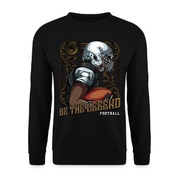 American Football The Legend | Ball sport gift - Unisex Sweatshirt - black - Front - Alina (178cm) & Michal (187cm)