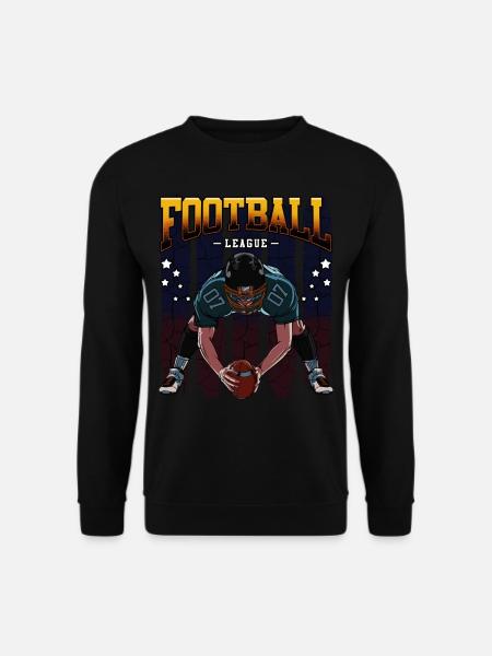 American Football Liebhaber Ballsport Geschenkidee - Unisex Pullover - Schwarz