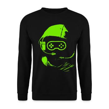 Gamer - nerd - gaming - nerdy - gift - Unisex Sweatshirt - black - Front - Alina (178cm) & Michal (187cm)