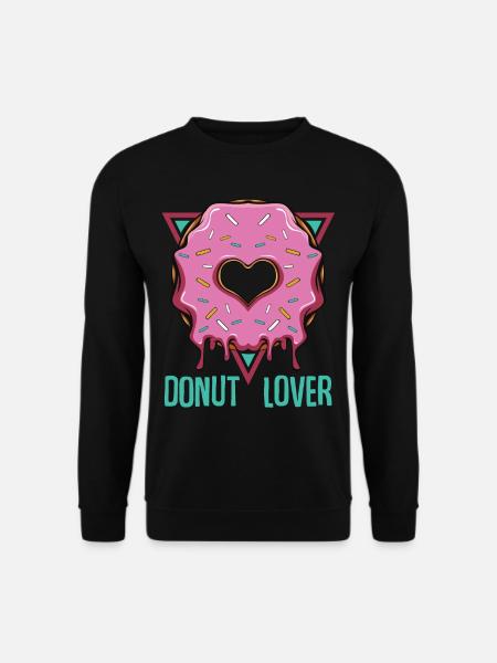 Donut Lover | Candy Zuckerguss Backwaren Geschenk - Unisex Pullover - Schwarz