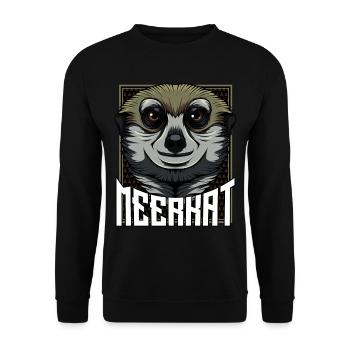 Suricate visage Amour des animaux - Sweat-shirt Unisexe - noir - Devant - Alina (178cm) & Michal (187cm)